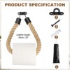 Unique Bargains  Jute Rope Wall-Mounted Toilet Paper Holder with Metal Hook - 2 of 4