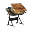 Fabric, MDF, and Metal Adjustable Puzzle Table with 4 Trays and Tilt/Height Adjustment - 4 of 4