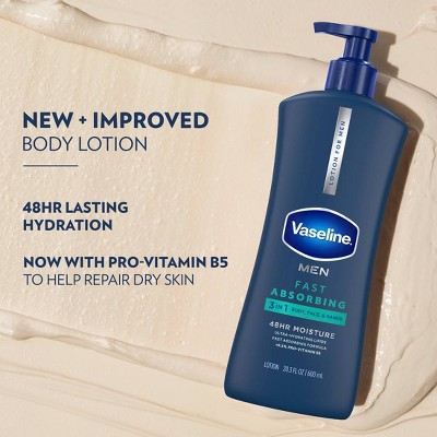 Vaseline Intensive Care Men's Fast Absorbing Hand and Body Lotion Scented - 20.3 fl oz/3ct
