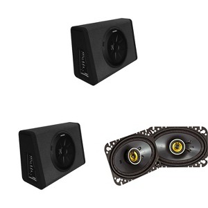 Kicker (2) 11PT250 Powered Sub Enclosure &  46CSC464 4x6" Bundle - 1 of 4