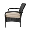 GDFStudio Kilburn Outdoor Wicker 5 Piece Club Chair and Fire Pit Set with Cushion - 4 of 4