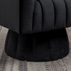 SEYNAR Modern Glam Velvet Upholstered Round 360 Degree Swivel Accent Barrel Chair Set of 2 - 4 of 4