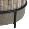 Storied Home Stacked Upholstered Ottoman with Metal Legs, Multicolor - 3 of 4