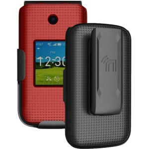 Nakedcellphone Combo for AT&T Cingular Flex 2 / Cricket Debut Flex Flip Phone - Hard Case and Belt Clip Holster - 1 of 4