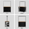 47" Wooden Kitchen Island with Power Outlet & LED Lights , Microwave Stand & Coffee Bar Station with 6 Hooks - 3 of 4