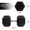 Signature Fitness Hex Single Dumbbell Non-Slip Free Weights Full Body Strength Training Home Gym Workout Equipment Set, 90 Pound, Black - 2 of 4