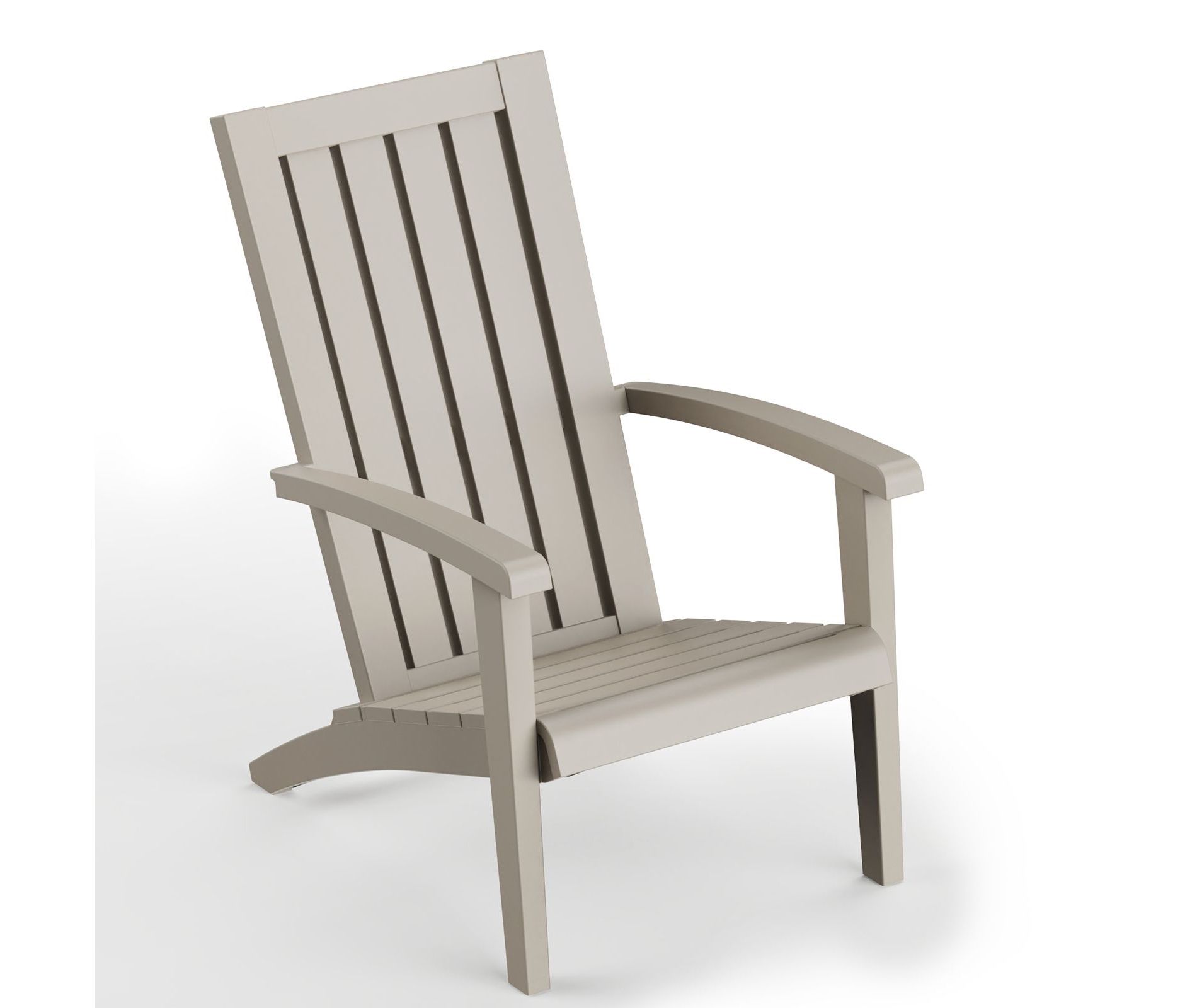 Okak Outdoor Adirondack Chair with Fixed Armrest, Outdoor Accent Chair with High Back, Patio Accent Chair for Garden, Backyard, Porch, Brown