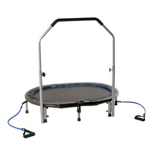 Jumpsport 220 In Home Cardio Fitness Rebounder - Mini Trampoline With  Handle Bar Accessory, Premium Bungees And Workout Dvd : Target