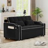 Lycvki Versatile Adjustable Velvet Pull-Out Sleeper Sofa Bed and Side Pockets - 2 of 4