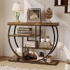 GOCAPTAIN Entryway Table with Storage, 4-Tier Narrow Console Table Behind Couch with Half-Circle Base & Storage Shelves for Living Room, Hallway,Foyer - 4 of 4