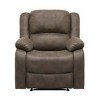 Microfiber Reclining Chair with Solid Wood Frame, Pillowtop Arms, and Removable Back - 3 of 4