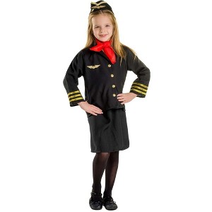 Dress Up America Flight Attendant Costume - Stewardess Costume for Girls - 1 of 2