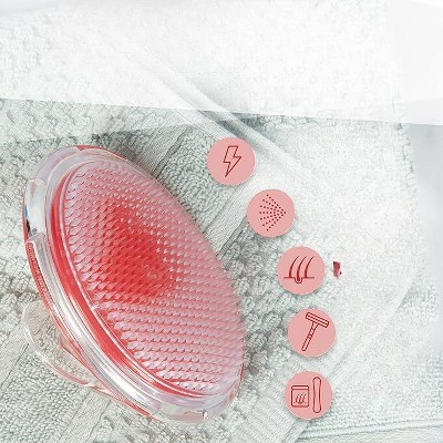 Dylonic Ergonomic Orange Silicone Exfoliating Brush for Razor Bumps