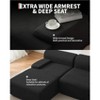 L Shaped Modular Sectional Sofa,106" Comfy Fluffy Cloud Sectional 3 Seater Couches for Living Room,Oversized Chaise Sofa Sleeper with Deep Seat - 4 of 4