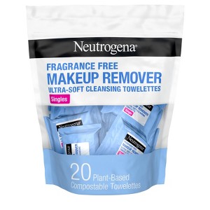 Neutrogena Fragrance Free Makeup Remover Cleansing Towelette Singles - 20ct - 1 of 4