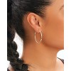 SHINE by Sterling Forever Sterling Silver 1.5" Textured Infinity Hoop Earrings - 2 of 4