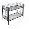 NicBex Twin Over Twin Bunk Bed,Metal Bunk Beds with Ladder,Bunk Bed Frame for Adults,Kids,Box Spring Not Required,Space-Saving and Noise-Free,Black - 3 of 4
