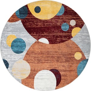 Unique Loom Kamala Washable Collection Area Rug - Bubbles - 1 of 4