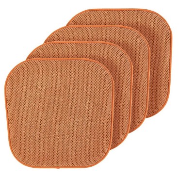 Kate Aurora Nantucket Farms Ultra Soft Chenille Burgundy Red Memory Foam  Non Slip Chair Cushion Pads : Target