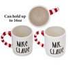 Ralme Mr and Mrs Claus Christmas Mugs Set of Two - 16 oz. Large Ceramic Santa Mugs - 3 of 4