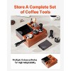 VEVOR Espresso Tamping Station, Sapele Wood, 9-in-1 Multifunctional Tamping Station with Detachable Slot, Easy to Clean Espresso Knock Box, Brown - 3 of 4