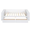 PAGED Twin Size Daybed Modern Wooden Bed Frame with Shelves and 2 Drawers for Bedroom and Living Room - 4 of 4