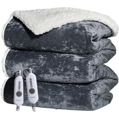 Heated Blanket, Soft Electric Blanket with 4 Heat Levels & 4H Auto Off, Machine Washable, ETL Certified with Overheat Protection