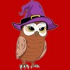 Men's Design By Humans Owl Witch Halloween T Shirt By thebeardstudio Tank Top - 2 of 3