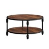 Small Coffee Table for Apartment, 30.5 Inch Round Coffee Table with Open Storage Shelf - 3 of 4