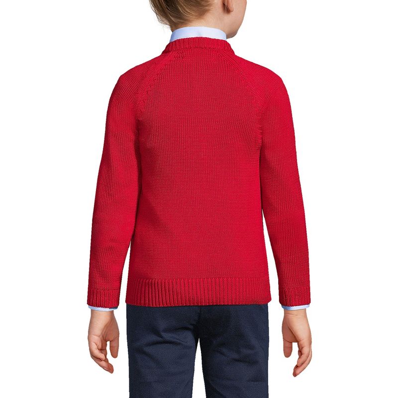 Lands' End School Uniform Kids Cotton Modal Zip-front Cardigan Sweater, 4 of 6