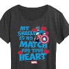 Women's - Marvel - Captain America My Shield Valentine Short Sleeve Graphic T-Shirt - 2 of 4