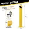Safety Bollard Post, Steel Bollards Parking Barrier Yellow Powder Coated - 3 of 4