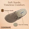CUSHIONAIRE Blain Fur Genuine Suede Clogs for Women, Cozy Slip-On Womens Slippers with Detailed Stitching and Memory Foam Comfort - 3 of 4