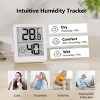 DSVIMOY Weather Thermometer Digital Indoor Humidity and Temperature Monitor for Living Spaces, White, 3.11"*2.76"*0.75" - 3 of 4