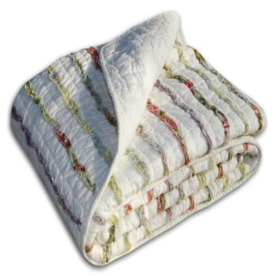 Greenland Home Fashion Bella Ruffle Accessory Throw Blanket - 50"x60" in Multicolor