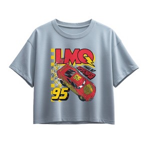 Girls' - Disney - Supercharged Lmq Short Sleeve Boxy Graphic T-Shirt - 1 of 2