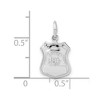 Black Bow Jewelry 14k White Gold Police Badge Charm - 4 of 4