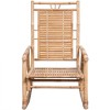 vidaXL Rocking Chair with cushion Bamboo - 3 of 4