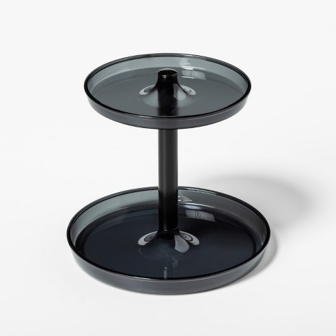 Bathroom Round 2 Tier Tray Black Room Essentials Target