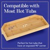 Impresa Bamboo Hot Tub Tray Table, Waterproof, UV-Coated Side Table Caddy with Anti-Slip Backing for Drinks, Snacks, 17" x 7.5" - 3 of 4