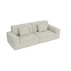 106.3" Large Striped Fabric Compression Sofa with High-Rebound Sponge & Comfortable Seating - 4 of 4