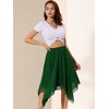 Allegra K Women's Elastic Waist Chiffon Handkerchief Hem Midi Skirt - 2 of 4