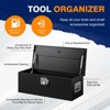 Mlezan Steel Truck Bed Tool Box: Lockable, Heavy-Duty Storage for Truck, Pickup, RV, or Trailer. Black Utility Box for Tools and Supplies. - 3 of 4