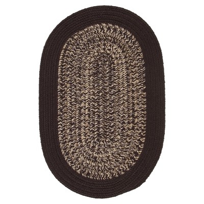 Colonial Mills Puritan Braided Runner, Brown 2x11, Oval Shape