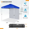 EAGLE PEAK 6.6x6.6 Pop Up Canopy Tent with One Sidewall, 8 Stakes and 4 Ropes - 2 of 4