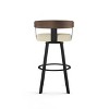 Amisco Lars Upholstered Barstool Cream/Black - image 3 of 4