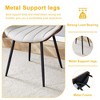 NicBex Modern PU Colorblock Design Armless Set of 4 Dining Chairs with Black Metal Legs,Minimalist Office Chairs,Living Room Side Chairs - 4 of 4