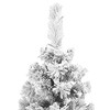 vidaXL Slim Artificial Christmas Tree with Flocked Snow Green 7 ft PVC - 4 of 4