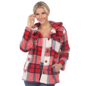 Women's Plaid Shacket -White Mark - 1 of 4
