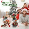 13" H Christmas Snowman Family with Red Knitted Scarf and Hat Christmas Decor, Christmas Family Snowman Figurines Ornaments Tabletop Decorations - 3 of 4